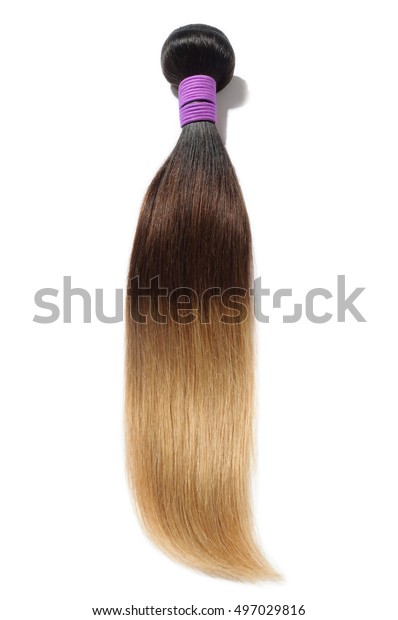 Beautiful Straight Tricolored Ombre Three Tone Stock Photo Edit