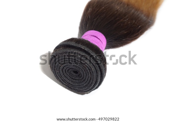 Beautiful Straight Tricolored Ombre Three Tone Stock Photo Edit