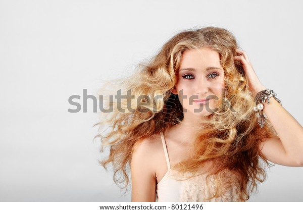 Beautiful Strawberry Blond Teenage Girl Green Stock Photo Edit