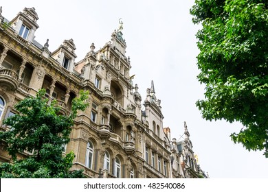 Beautiful street view of Old town in Antwerp, Belgium