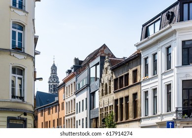 Beautiful Street View Of  Old Town In Antwerp, Belgium, Has Long Been An Important City In The Low Countries, Both Economically And Culturally.