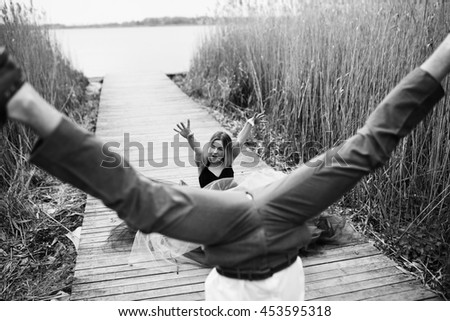 Similar – Portrait of a young man in nature