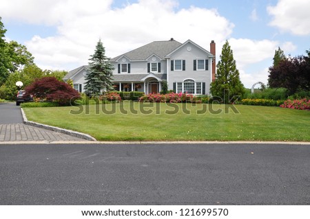 Similar – Image, Stock Photo Blooming evergreen in front of a brick wall