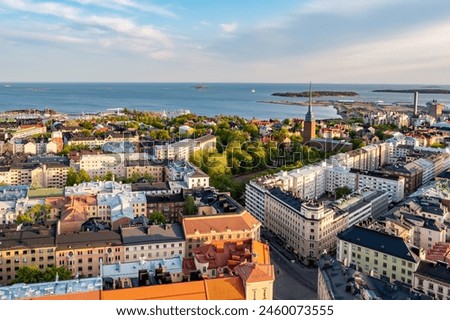 Similar – Image, Stock Photo Helsinki, Finland. View Of Pohjoisranta Street In Evening Or Night Illumination. Colourful Night Starry Sky In Dark Blue Colors. Sky Glowing Stars Background. Sky Gradient