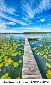 Beautiful Summer Day On Masuria Lake District In Poland