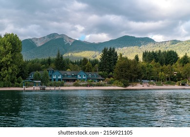 Beautiful Summer Landscape Hotel On Lakeside Stock Photo 2156921105 ...