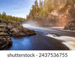 Beautiful summer landscape. Oulanka National Park. Finland