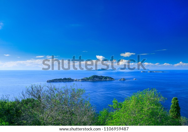 Beautiful Summer Seascape Awesome View Picturesque Stock Photo