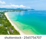 Beautiful summer seaside scenery of Dadonghai, Sanya, Hainan