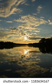 Beautiful Summer Sunset On The River