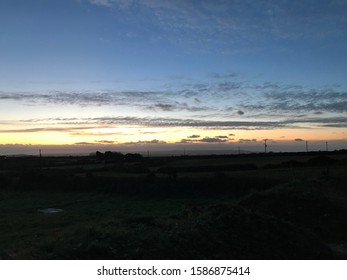 Beautiful sun set down Cornwall 