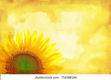 ひまわり 水彩 の写真素材 画像 写真 Shutterstock