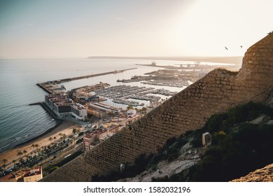 The beautiful sunny city of Alicante in Spain, views of the city from a height