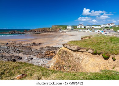 Beautiful sunny day at Crooklets Beach Bude Cornwall UK Europe