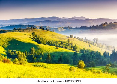 Majestic Sunset Mountains Landscape Dramatic Sky Stock Photo 130505714 ...