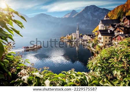 Similar – Image, Stock Photo Reflection in Hallstatt Lake, Austria