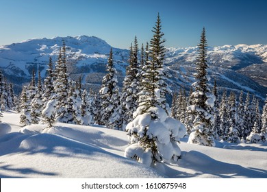 Beautiful Sunny Winter Day At Whistler Blackcomb Ski Resort