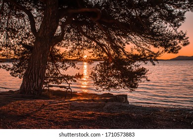 A Beautiful Sunrice In Mjøsa Norway