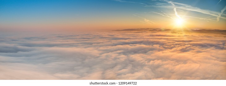 Beautiful sunrise background with lots of copy space.