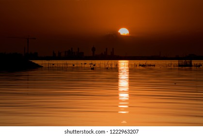 Beautiful Sunrise In Bahrain Beach