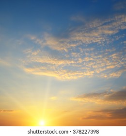 beautiful sunrise and cloudy sky - Shutterstock ID 378227398
