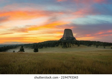 Beautiful sunrise at Devils Tower in Wyoming  - Powered by Shutterstock