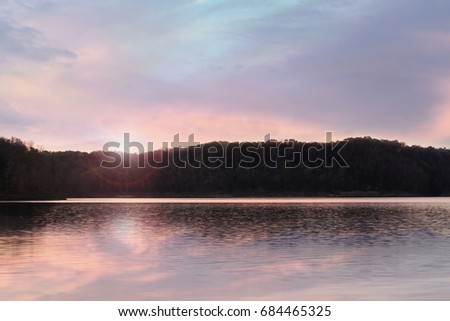 Beautiful sunrise at Lake Cumberland,  Kentucky. Stock photo © 
