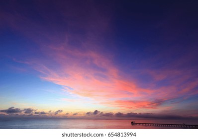 Beautiful sunrise on the sea - Shutterstock ID 654813994