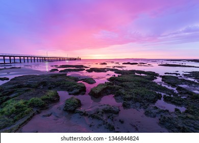 Beautiful sunrise over the beautiful beach in Australia. 