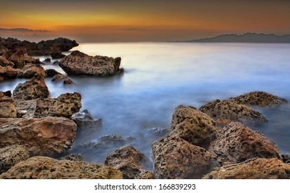 Beautiful Sunrise Over The Persian Gulf, Dibba, Oman