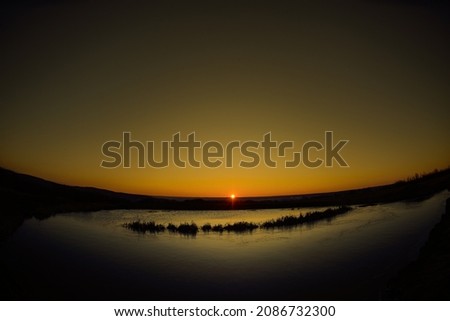 Similar – Sonnenuntergang am Sempachersee