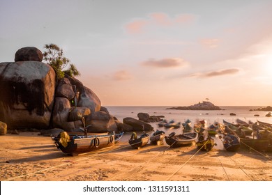 Beautiful Sunrise At Turun Aban Beach, Sungailiat Bangka