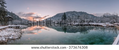 Similar – Image, Stock Photo forest lake Autumn Tree