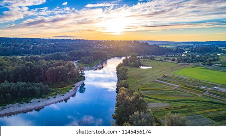 Beautiful Sunset Above The Snohomish River