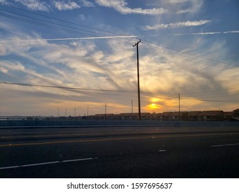 Beautiful Sunset In Anaheim, California.