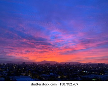 Beautiful sunset from the balcony - Shutterstock ID 1387921709