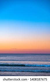 Beautiful Sunset At The Beach In Hastings Street, Noosa On The Sunshine Coast, Queensland, Australia