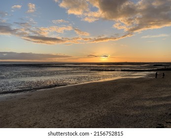 A Beautiful Sunset At A Beach In Southend, Essex, UK