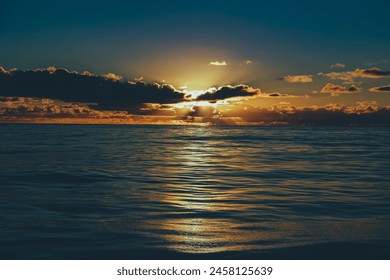 Beautiful sunset and calm seas during golden hour ed2 - Powered by Shutterstock