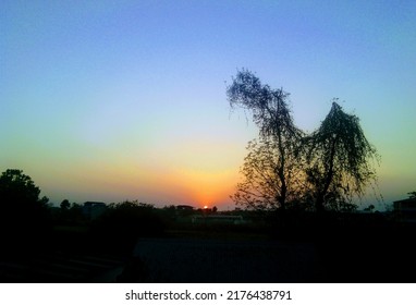 Beautiful Sunset In Chitwan Terai Nepal