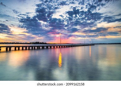 Beautiful sunset at Como Jetty, Perth, W  Australia