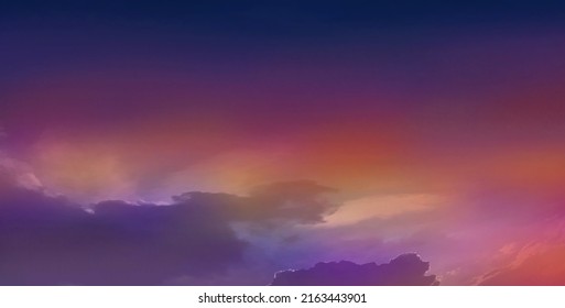 Beautiful sunset with dramatic clouds 
