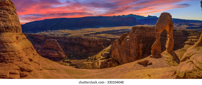 Beautiful Sunset Image taken at Arches National Park in Utah - Shutterstock ID 330104048