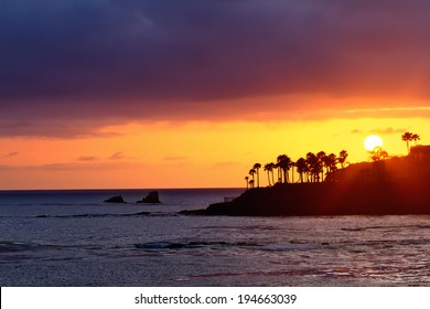 Beautiful Sunset at Laguna Beach, California.