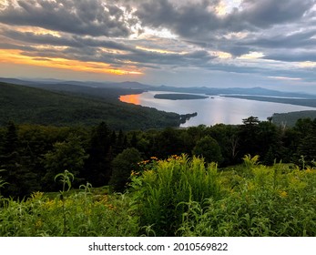 Beautiful Sunset Landscape Of Rangeley Lake Maine 