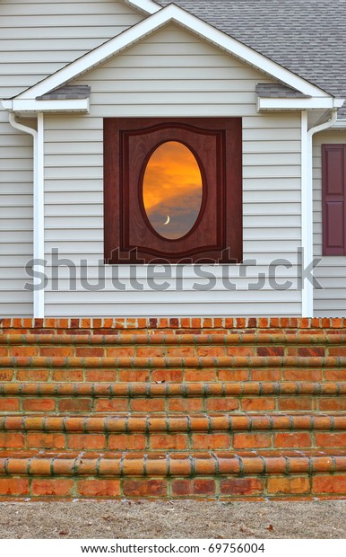 Beautiful Sunset Moon Reflecting Window Vinyl Miscellaneous