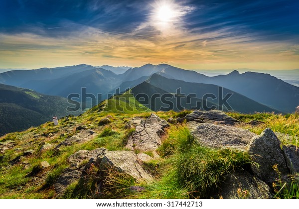 Beautiful Sunset Mountains Poland Stock Photo Edit Now