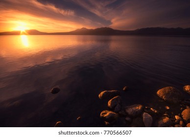 Beautiful sunset with nice reflections