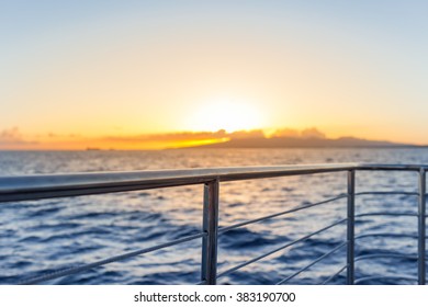 Beautiful Sunset On A Cruse Ship.