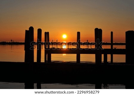 Similar – Sonnenuntergang im Hafen von Schlüttsiel